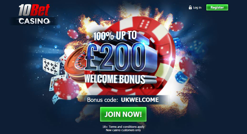 10Bet casino UK bonus